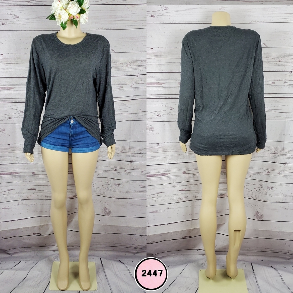 dark gray large long sleeve shirt